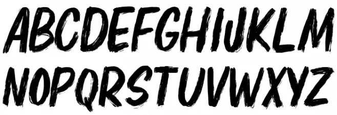 Elbrush 字体 大写