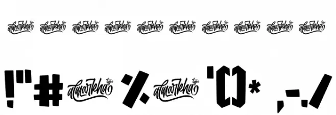 Elcatraz Line Font OTHER CHARS