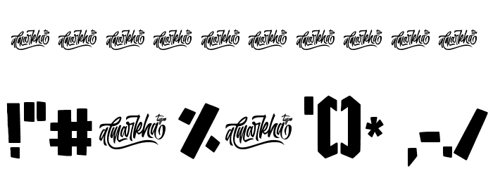 Elcatraz Shadow Font OTHER CHARS