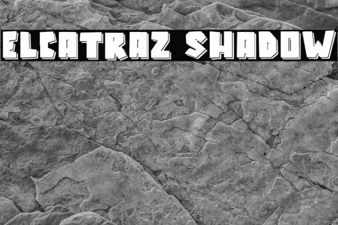 Elcatraz Shadow Font examples