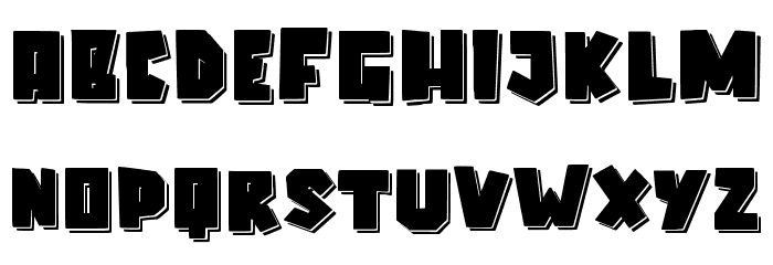 Elcatraz Shadow Font LOWERCASE