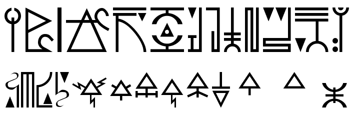 Eldar Runes Font LOWERCASE