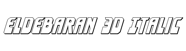 Eldebaran 3D Italic  免费字体下载