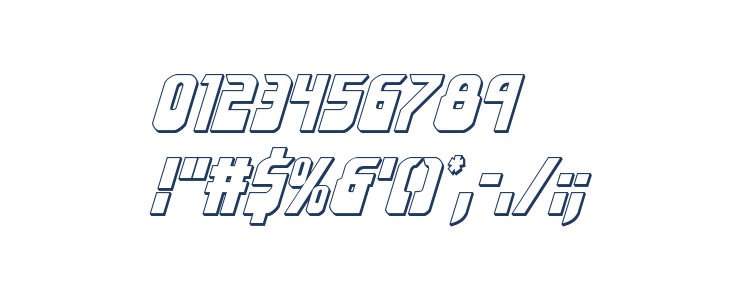 Eldebaran 3D Italic Other Characters