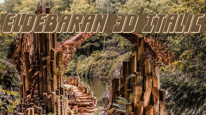 Eldebaran 3D Italic Example 1