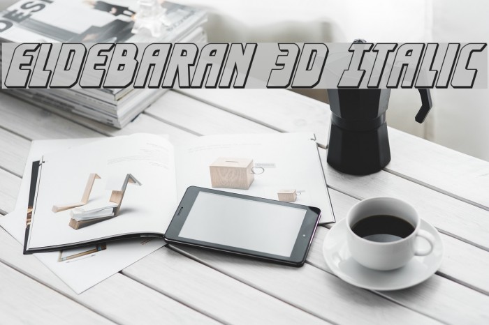 Eldebaran 3D Italic Example 2