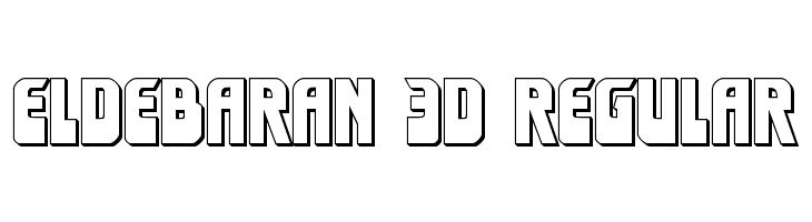 Eldebaran 3D Regular  Free Fonts Download