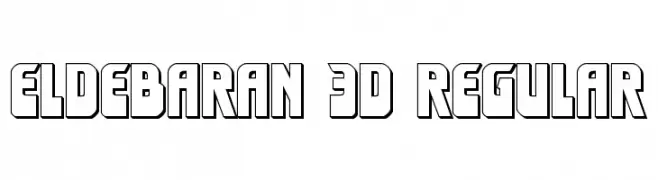 Eldebaran 3D Regular  Descarca Fonturi Gratis