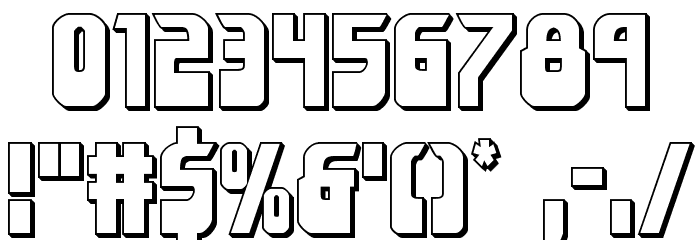 Eldebaran 3D Regular Font OTHER CHARS