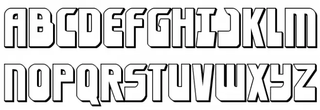 Eldebaran 3D Regular Schriftart Groß