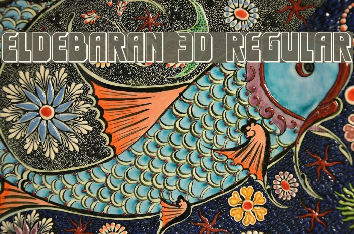 Eldebaran 3D Regular Font examples