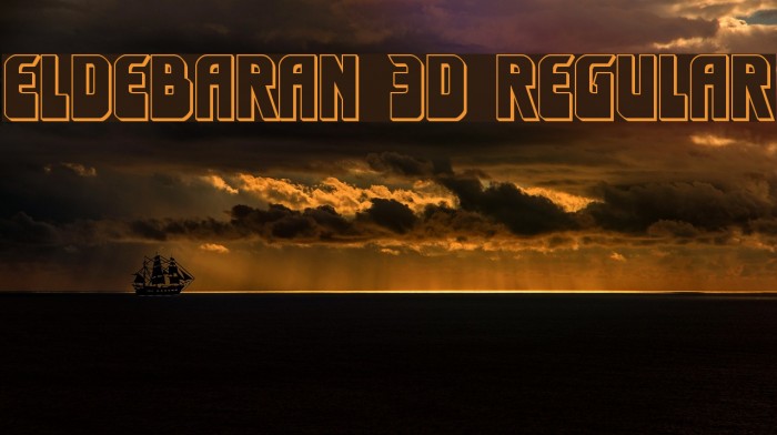 Eldebaran 3D Regular Font examples
