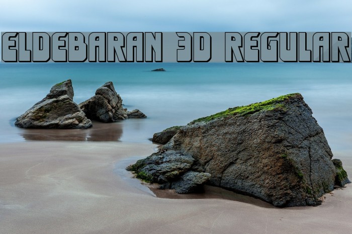 Eldebaran 3D Regular Font examples
