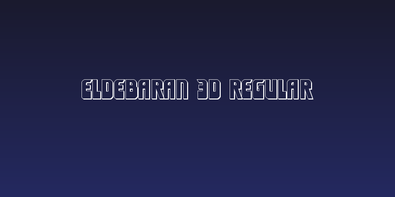 Eldebaran 3D Regular Social Header