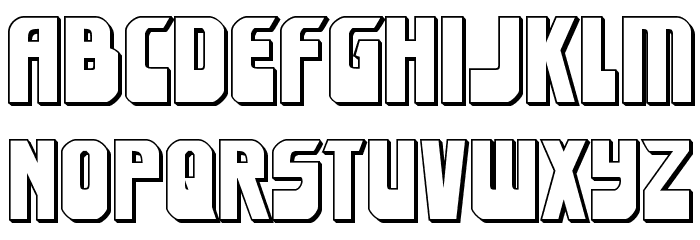 Eldebaran 3D Regular Font LOWERCASE