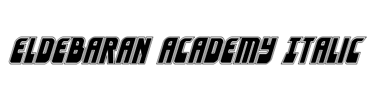 Eldebaran Academy Italic  Fuentes Gratis Descargar