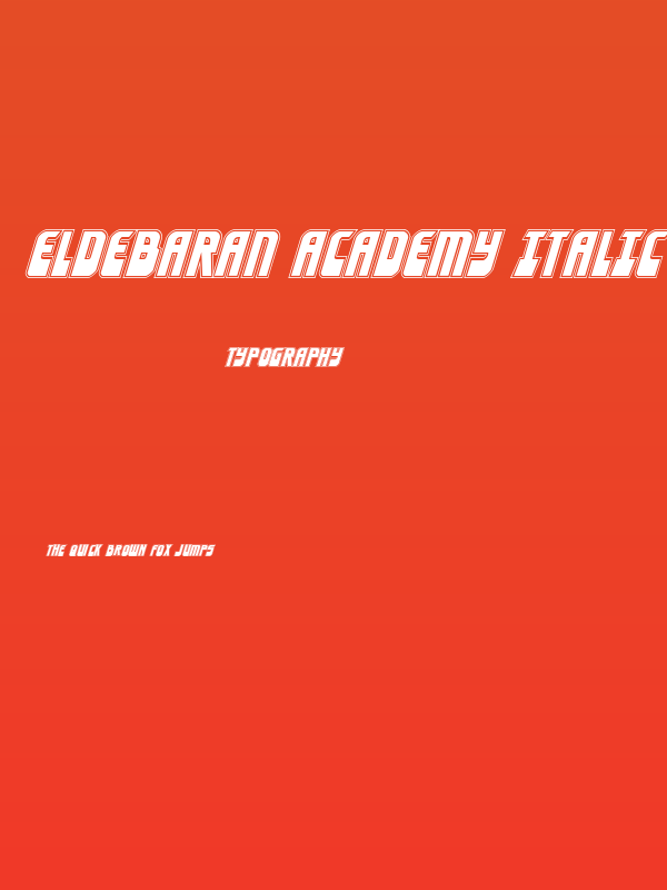 Eldebaran Academy Italic Poster