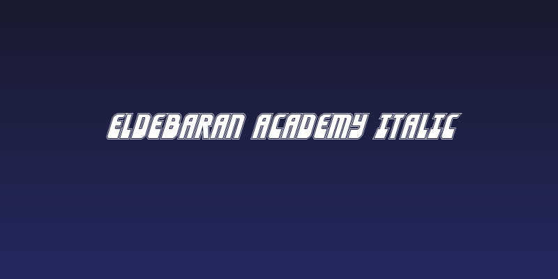 Eldebaran Academy Italic Social Header