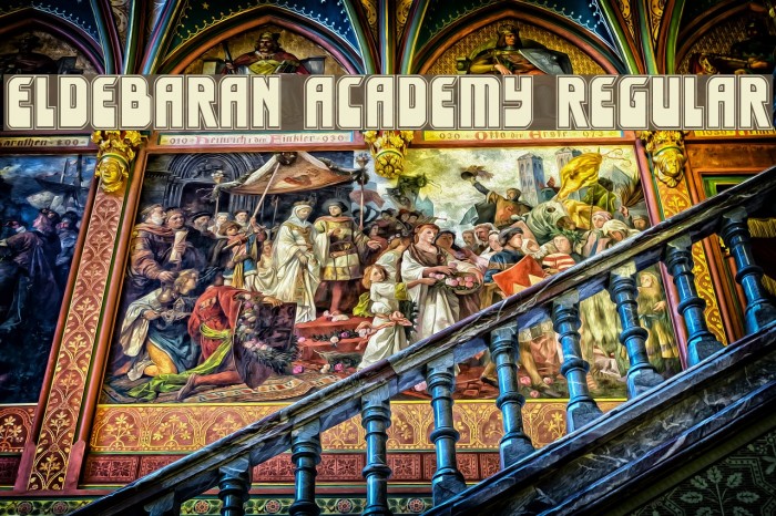 Eldebaran Academy Regular Font examples
