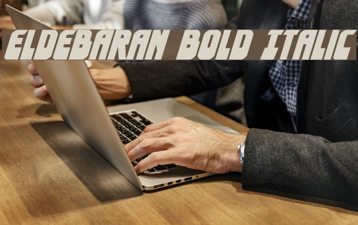 Eldebaran Bold Italic Font examples