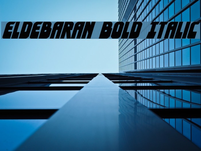 Eldebaran Bold Italic Font examples