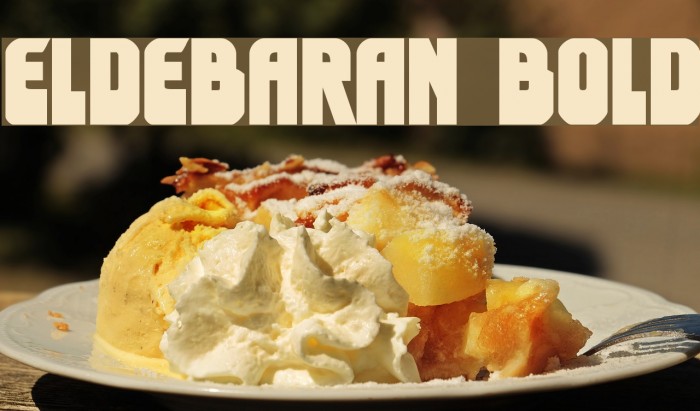 Eldebaran Bold Font examples