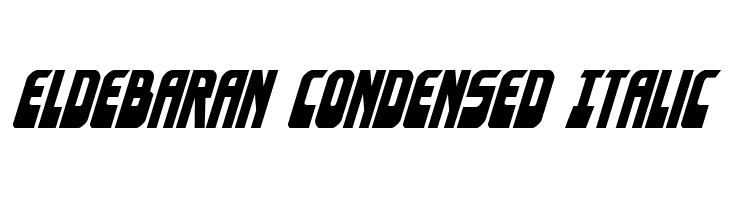 Eldebaran Condensed Italic Font