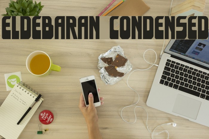 Eldebaran Condensed Font examples