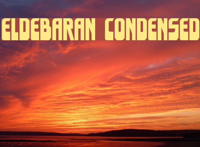 Eldebaran Condensed Font examples