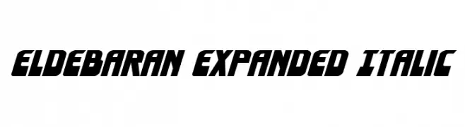 Eldebaran Expanded Italic 