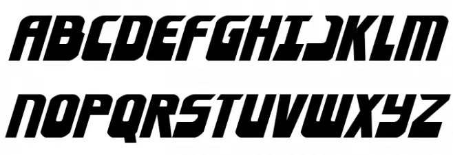 Eldebaran Expanded Italic Caratteri MAIUSCOLE