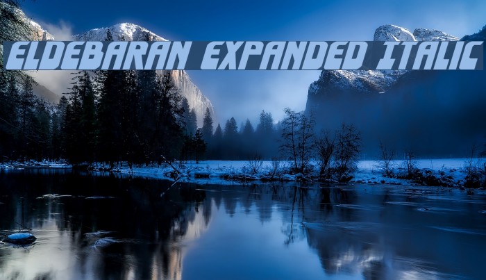 Eldebaran Expanded Italic Font examples