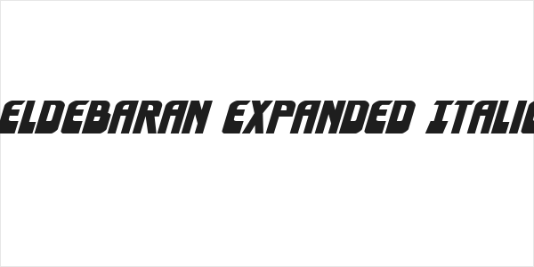 Eldebaran Expanded Italic Logo