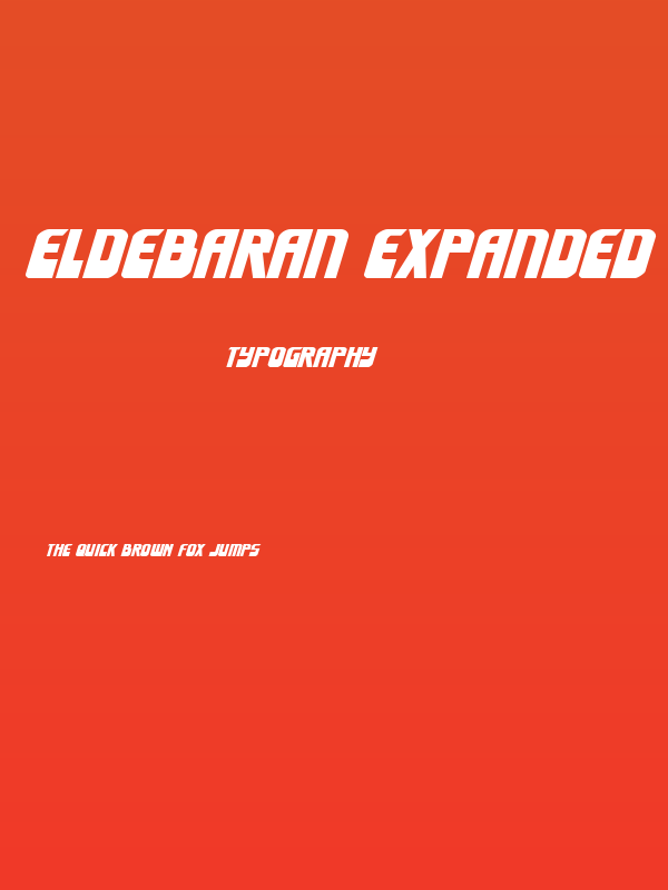 Eldebaran Expanded Italic Poster