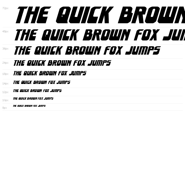 Eldebaran Expanded Italic Waterfall