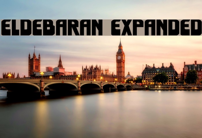 Eldebaran Expanded Font examples