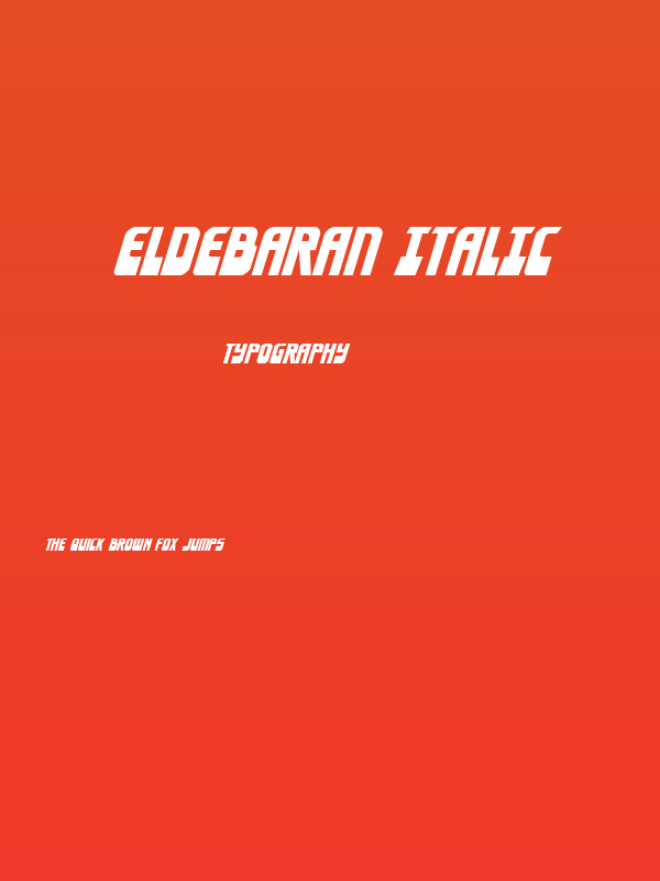 Eldebaran Italic Poster