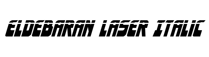 Eldebaran Laser Italic  Frei Schriftart Herunterladen