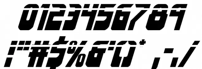 Eldebaran Laser Italic Font OTHER CHARS