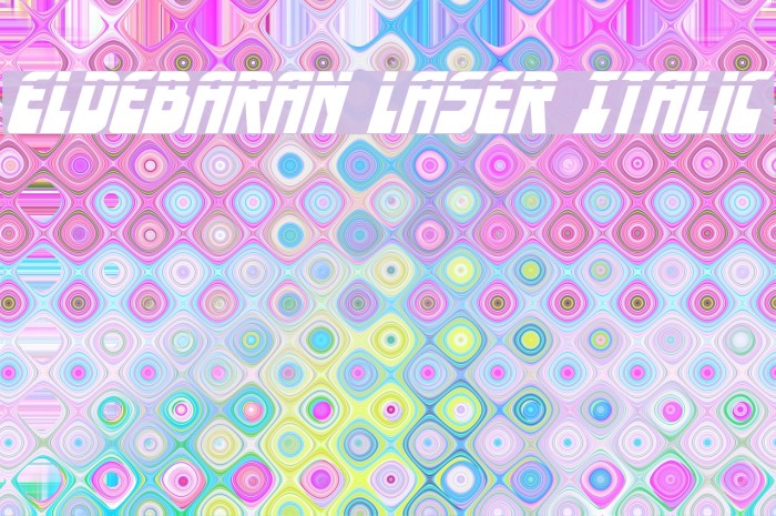 Eldebaran Laser Italic Example 3