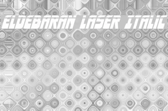 Eldebaran Laser Italic Font examples