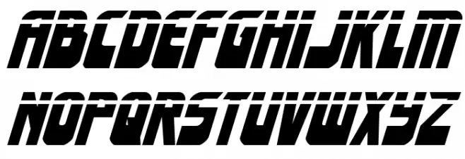 Eldebaran Laser Italic Caratteri MINUSCOLO