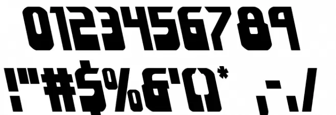 Eldebaran Leftalic Font OTHER CHARS