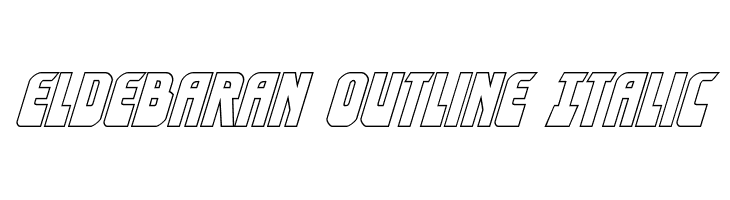 Eldebaran Outline Italic  Descarca Fonturi Gratis
