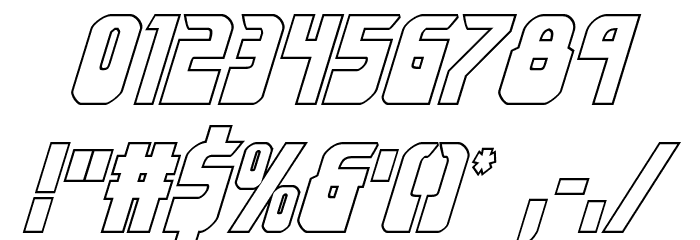 Eldebaran Outline Italic Font OTHER CHARS