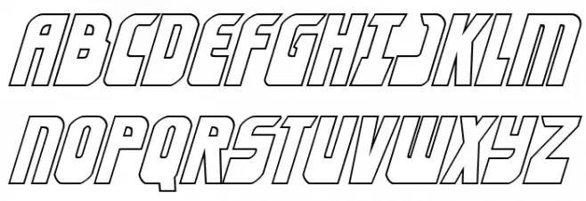 Eldebaran Outline Italic Polices MAJUSCULES