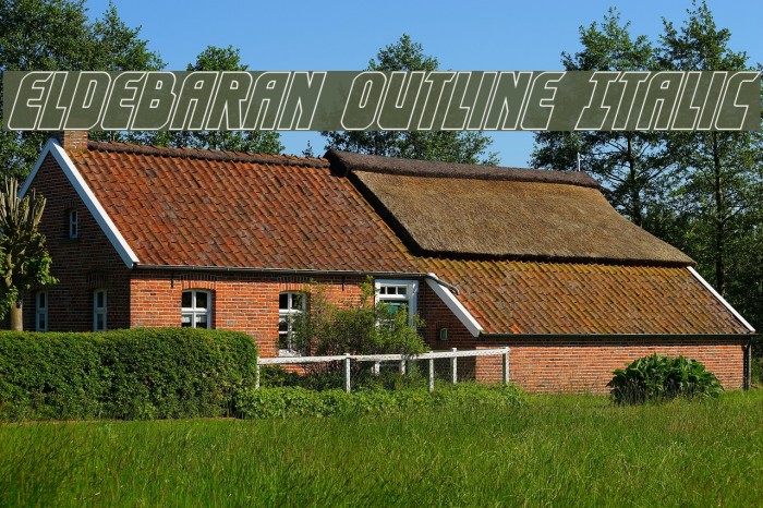 Eldebaran Outline Italic Font examples