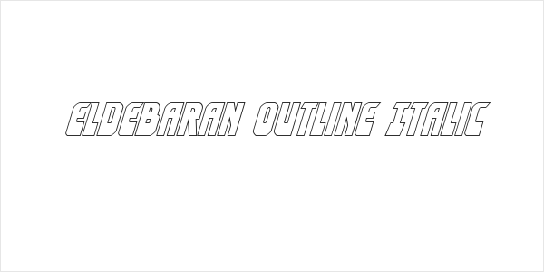 Eldebaran Outline Italic Logo