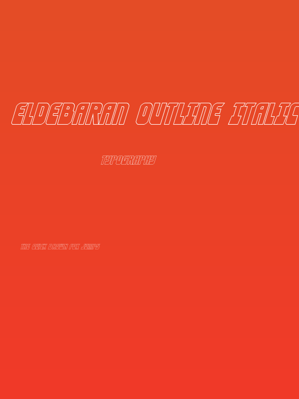 Eldebaran Outline Italic Poster