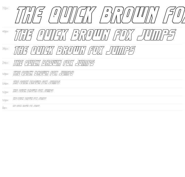 Eldebaran Outline Italic Waterfall